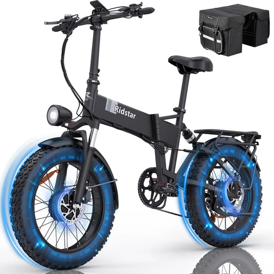 Ridstar H20 Pro 2000W Folding Electric Bike 48V 23AH Battery