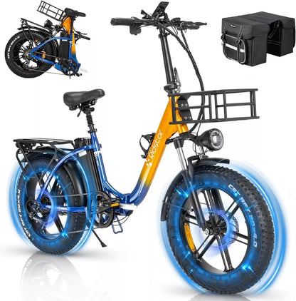 Ridstar MN-20 Folding Electric Bike with Wide Tires