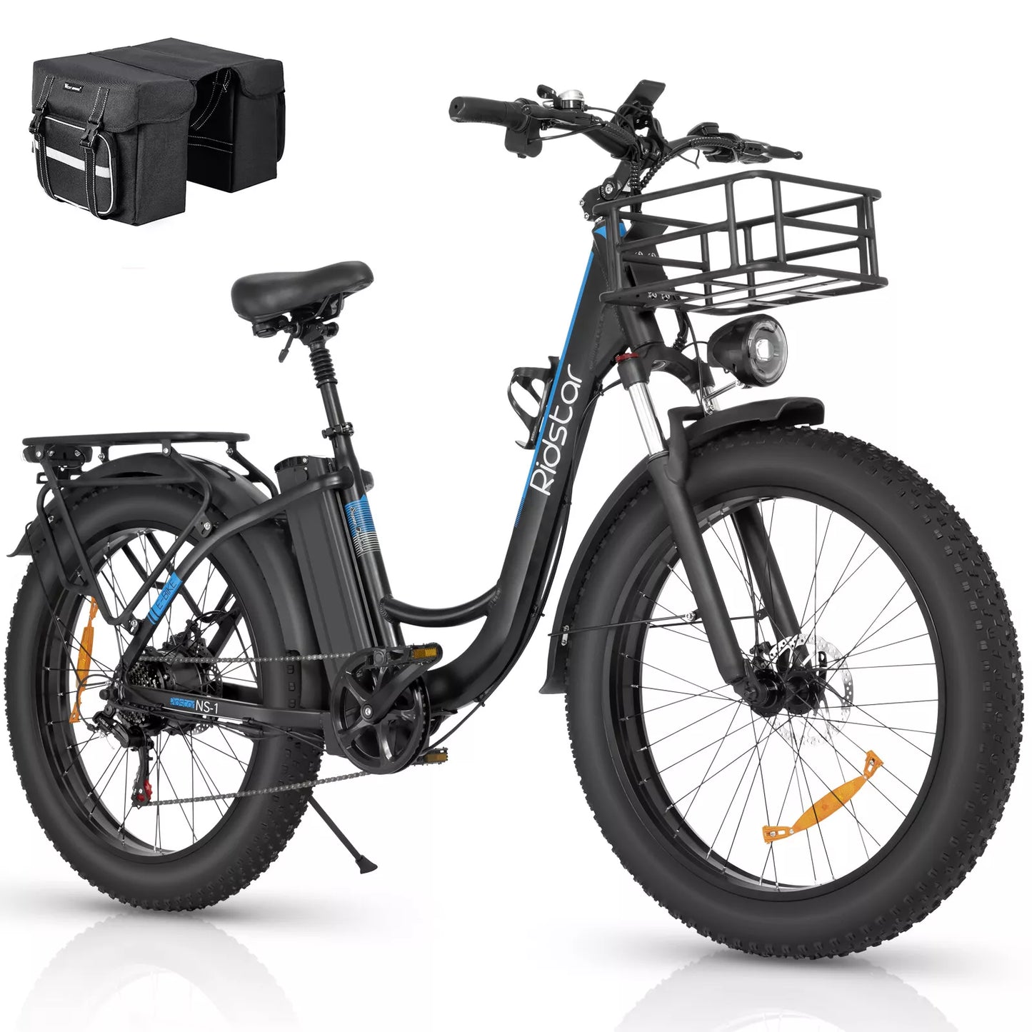 Ridstar MN26 1500W Wide Tire E-Bike 48V 20AH Li-Ion Battery